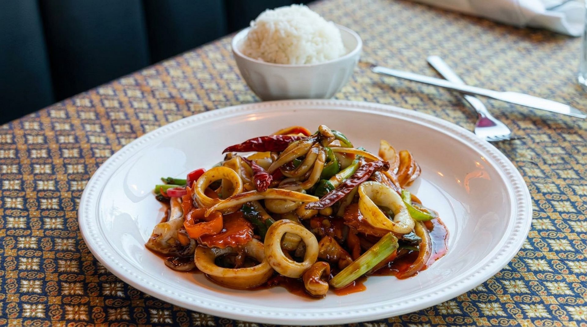 Thai dishes for the table